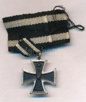 Német Birodalom 1914. "Vaskereszt 2. osztály" miniatűr fém replika szalagon T:2 German Empire 1914. "Iron Cross 2nd class" miniature metal replica with ribbon C:XF