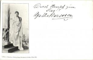 Lady in antique style dress, Verlag Hans Moessmer &Sohn No. 3. (EB)