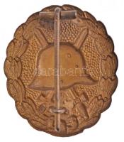 Német Birodalom 1918. "Sebesülési jelvény fekete fokozata" fém kitüntetés függőleges tűvel...