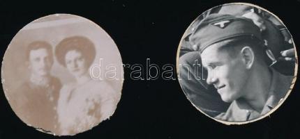 Kis militária tétel: munkásőr emlékjelvény adományozólevele, Horthy-korabeli tiszt modern előhívású ...