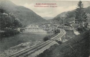 Terebesfejérpatak, Dilove; Üveggyár, folyó híddal, Wizner és Dávid kiadása / glass factory, river with bridge (EK)