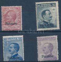 Definitive 4 stamps with Patmos overprint, Forgalmi 4 érték Patmos felülnyomással