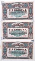1918-1926. Korona bankjegy gyűjtemény 20f-1000K (~60x) névértékekben, házi készítésű albumban T:II-I...