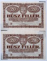 1918-1926. Korona bankjegy gyűjtemény 20f-1000K (~60x) névértékekben, házi készítésű albumban T:II-I...