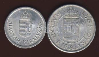 1941. 2P + 1944. 1P T:2/3 Mindkettő sarló-kalapács ellenjeggyel