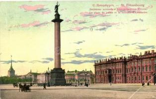 Saint Petersburg, Petrograd; La place de palais et la colonne dAlexandre / Palace Square and the Alexander Column (r)