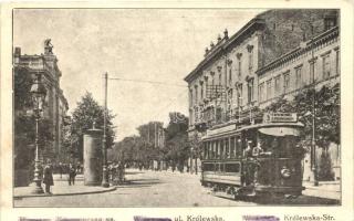 Warsaw, Warszawa; Królewska ulica / street, tram (EK)