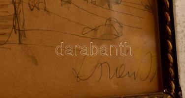 Olvashatatlan jelzéssel: Szováta 1976, ceruza, papír, üvegezett fa keretben, 23×30 cm