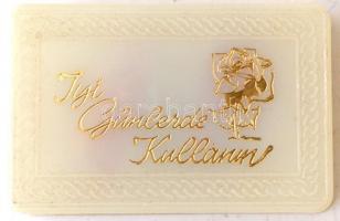 Borostyán mandzsettagomb párban