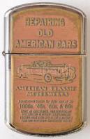 Amerikai autómotívumos fém öngyújtó, működik