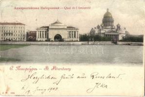 Saint Petersburg, Petrograd; Quai de LAmirauté / Admiralty pier (EK)
