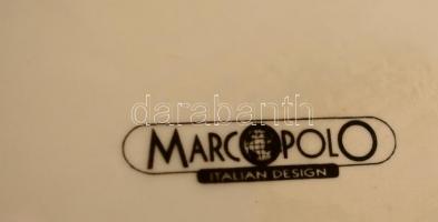 Marco Polo porcelán áttört tál, matricás, jelzett, kopásnyomokkal, 24×17 cm