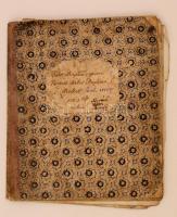 1863 Iskolai füzet tót és magyar nyelvű írásgyakorlatokkal, megviselt állapotban / very old Hungarian-Slovakian exercise book, damaged condition