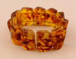 Dekoratív borostyán karkötő, h: 11,5 cm