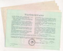 Budapest 1951. "Második Békekölcsön" nyereménykölcsön 200Ft-ról, ragasztott + 1954. "...