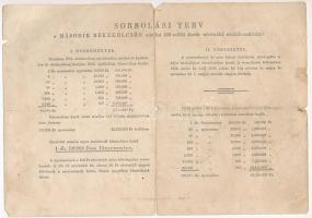 Budapest 1951. "Második Békekölcsön" nyereménykölcsön 200Ft-ról, ragasztott + 1954. "...