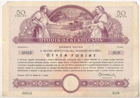 Budapest 1951. "Második Békekölcsön" nyereménykölcsön 200Ft-ról, ragasztott + 1954. "...