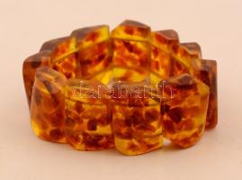 Dekoratív borostyán karkötő, h: 11,5 cm