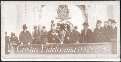 Civitas Fidelissima (1921-2001), Az 1921-es soproni népszavazás 80. évfordulójára, 12 db modern nagyalakú reprint képeslap saját tokjában / 80th anniversary of the Hungarian Referendum in Sopron, 12 modern big sized reprint postcards in its own case