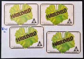 Magyar borcímke-gyűjtemény, felragasztva, mappába rendezve, mind különböző, cca 500 db