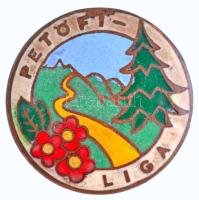 DN "Petőfi Liga" zománcozott turista jelvény (22mm) T:2,2- zománchiba