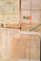 1870-1950 Vegyes nyomtatvány- és okmánytétel (bizonyítványok, Bécs térképek, igazolások) / mixed lot...