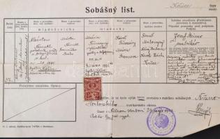 1900-1960 Vegyes régi okmánytétel anyakönyvi kivonatokkal, szerződésekkel, okiratokkal / mixed lot o...