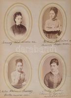 cca 1860-1880 A pécsújfalusi Péchy-család és atyafiságának fotóalbuma, alapvetően jó állapotú kemény...