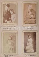 cca 1860-1880 A pécsújfalusi Péchy-család és atyafiságának fotóalbuma, alapvetően jó állapotú kemény...