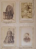 cca 1860-1880 A pécsújfalusi Péchy-család és atyafiságának fotóalbuma, alapvetően jó állapotú kemény...