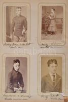 cca 1860-1880 A pécsújfalusi Péchy-család és atyafiságának fotóalbuma, alapvetően jó állapotú kemény...