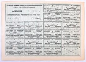 Románia / Bukarest 1922. "Zabolai Faipar Részvénytársaság" részvénye 200L-ről szelvényekke...