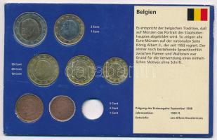 Belgium 1999-2002. 2c-2E (7xklf) forgalmi szett kartonlapon T:2
Belgium 1999-2002. 2 Cents - 2 Euro...