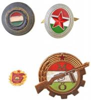 13db-os vegyes magyar kitüntetés, jelvény és kitűző tétel, néhány sérült darabbal, közte "Munká...