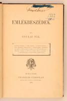 Gyulai Pál: Emlékbeszédek. Budapest, 1879, Franklin-Társulat. Átkötött félvászon kötés. A címlapon, ...