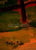 Balla jelzéssel: Faluhatár, olaj, falemez, 45×61 cm