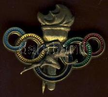 Háború előtti olimpiai kitűző. Szign:Vincze D. T:2