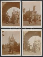 cca 1930 Budapest, Vár, Halászbástya, 3 db fotó. 12x9 cm