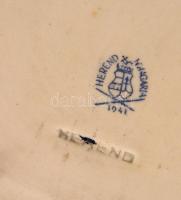 Herendi petrezselyem mintás mokkás készlet ( 12 személyes), kézzel festett, jelzett, hibátlan