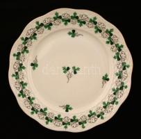 Herendi petrezselyem mintás süteményes készlet, kézzel festett, jelzett, hibátlan, d:20 cm (6×), 48×...