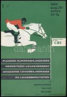 1964 Ifjúsági Európa bajnokság, nemzetközi lovasverseny. Kisplakát. 15x22 cm