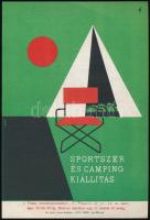 cca 1960 Sportszer és camping kiállítás. Kisplakát. 15x22 cm