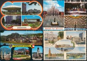 76 db MODERN olasz, osztrák, francia, angol, skandináv, dán és holland városképes lap / 76 modern Italian, French, British, Scandinavian, Danish and Dutch town-view postcards