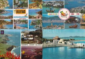 64 db MODERN spanyol, portugál, görög, török és sok Hong Kong-i városképes lap / 64 modern Spanish, Portugese, Greek, Turkish and Hong Kong town-view postcards