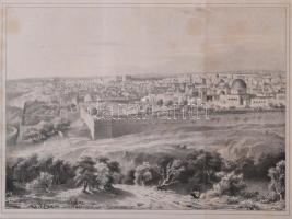 1841 Jerusalem kőnyomatos képe / Lithographic image of Jerusalem. 23x18 cm