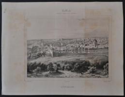 1841 Jerusalem kőnyomatos képe / Lithographic image of Jerusalem. 23x18 cm
