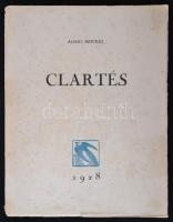 Albert Mockel: Clartés. Bruxelles, 1928. LOiseau Bleu. 128p. Papír kötésben. / In paper binding