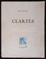 Albert Mockel: Clartés. Bruxelles, 1928. LOiseau Bleu. 128p. Papír kötésben. / In paper binding