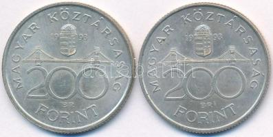 1993. 200Ft Ag "MNB" (2x) T:2
