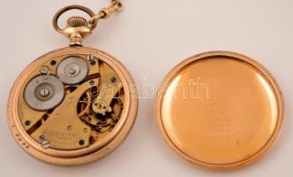 A.W. W. Co. Waltham. aranyozott zsebóra 10K arannyal futtatott  másodpercmutatóval, szép számlappal,...